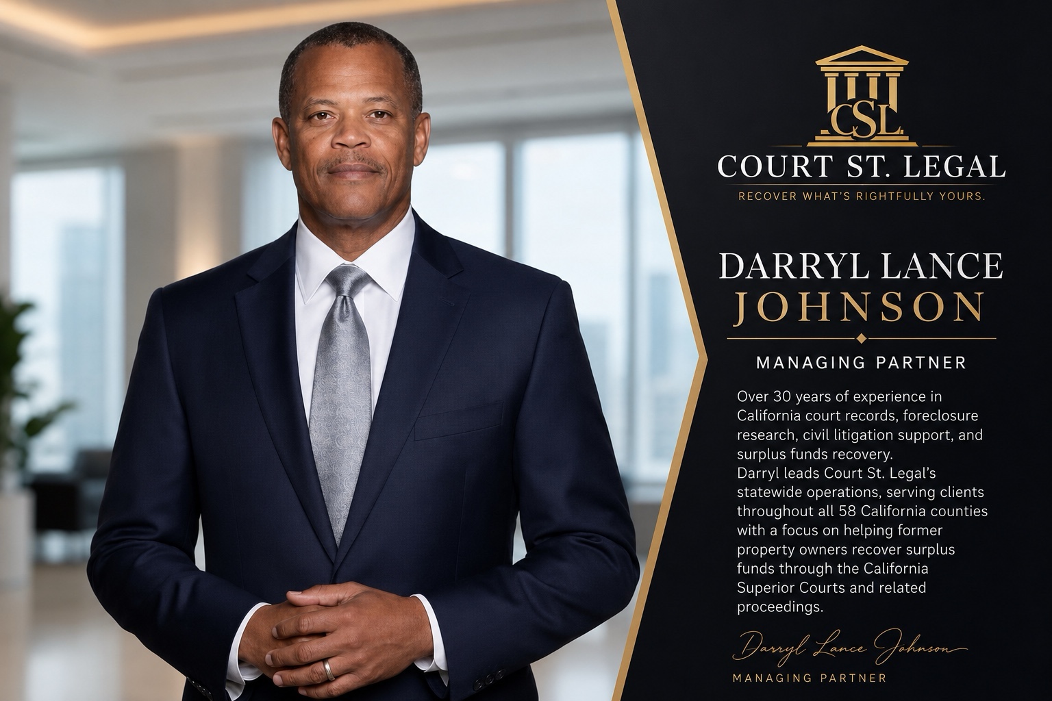 Darryl Lance Johnson, Managing Partner of Court St. Legal
